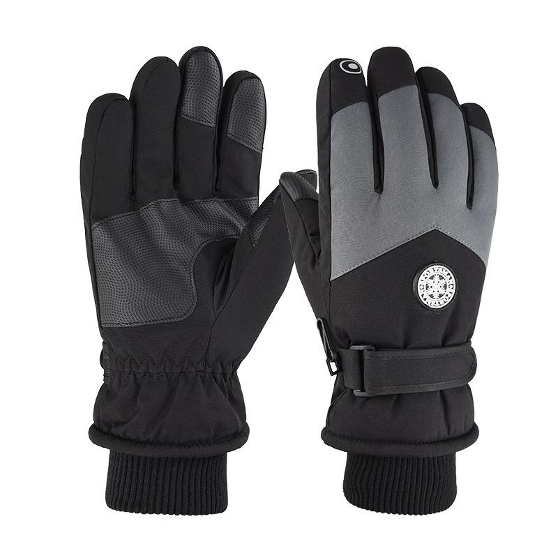 Ski Gloves for Men and Women, Windproof and Splash Proof In Autumn and Winter, Outdoor Motorcycle Riding, Plush and Thick Warm Gloves