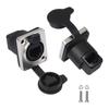 RJ45 Panel Mounted Coupler With Locking Interface 180/90 Degree Compatibles Cat5/Cat6 Cable ABS Metal