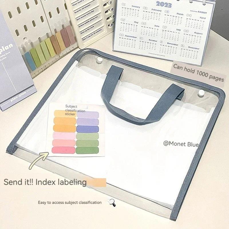 A4 Pocket Folders, Portable Organ Bag Paper Holder Storage Book Pencil Case Storage Bags File Bag Folder Document Organizer