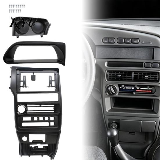 Replacement Dashboard Trim 9 Inch Car Radio Dash Fascia Kit for Lada Samara 2002-2014 Left High Strength ABS Plastic Hand Drive, Stereo Frame