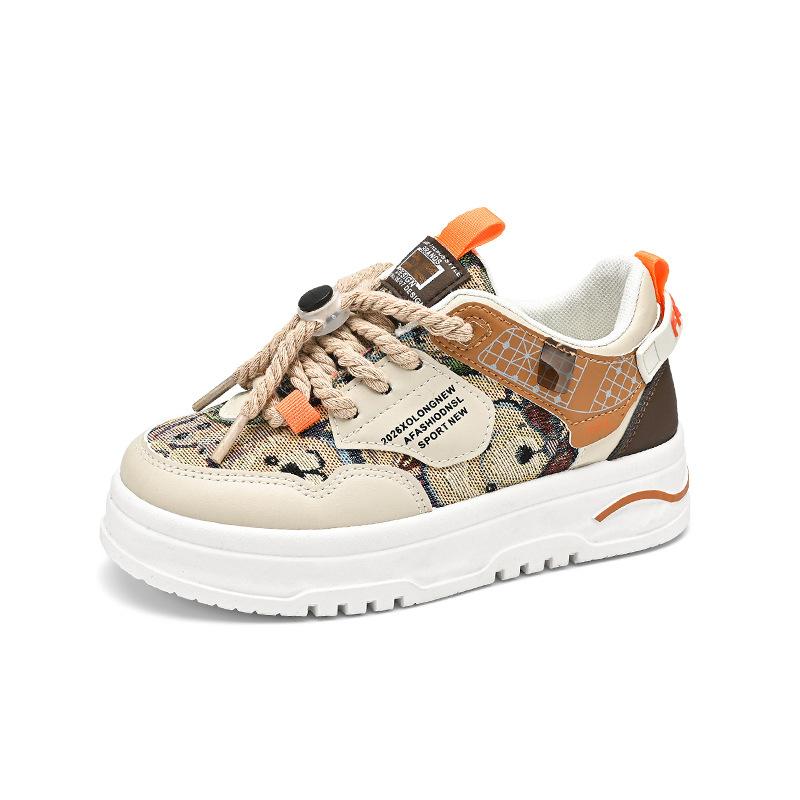 Boys' Shoes Children'S Mesh Breathable Board Shoes Medium And Older Boys' Soft-Soled Sneakers