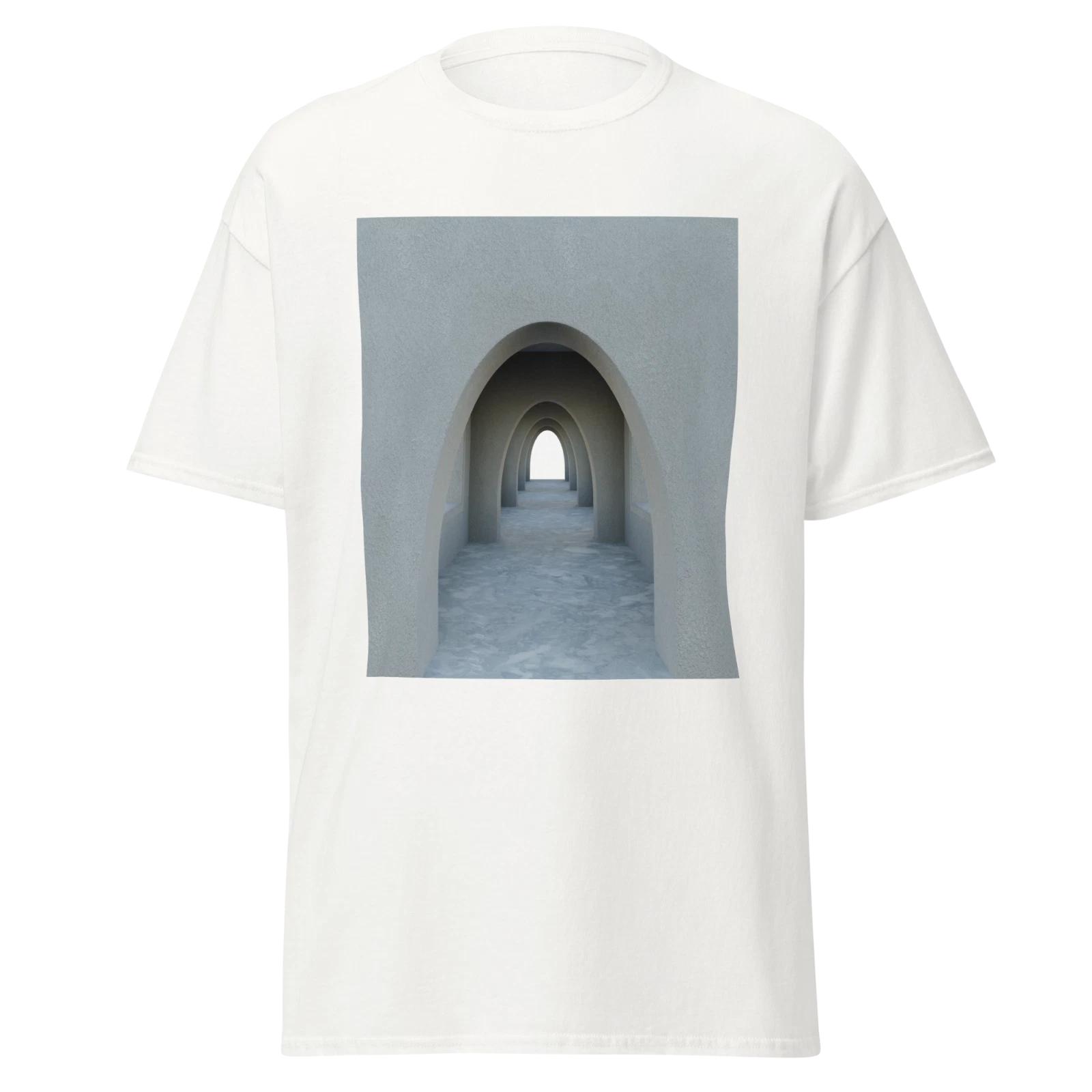 Endless Hallway Mens Classic T Shirt Illusion Design Unique Art Cotton Tee 2XL