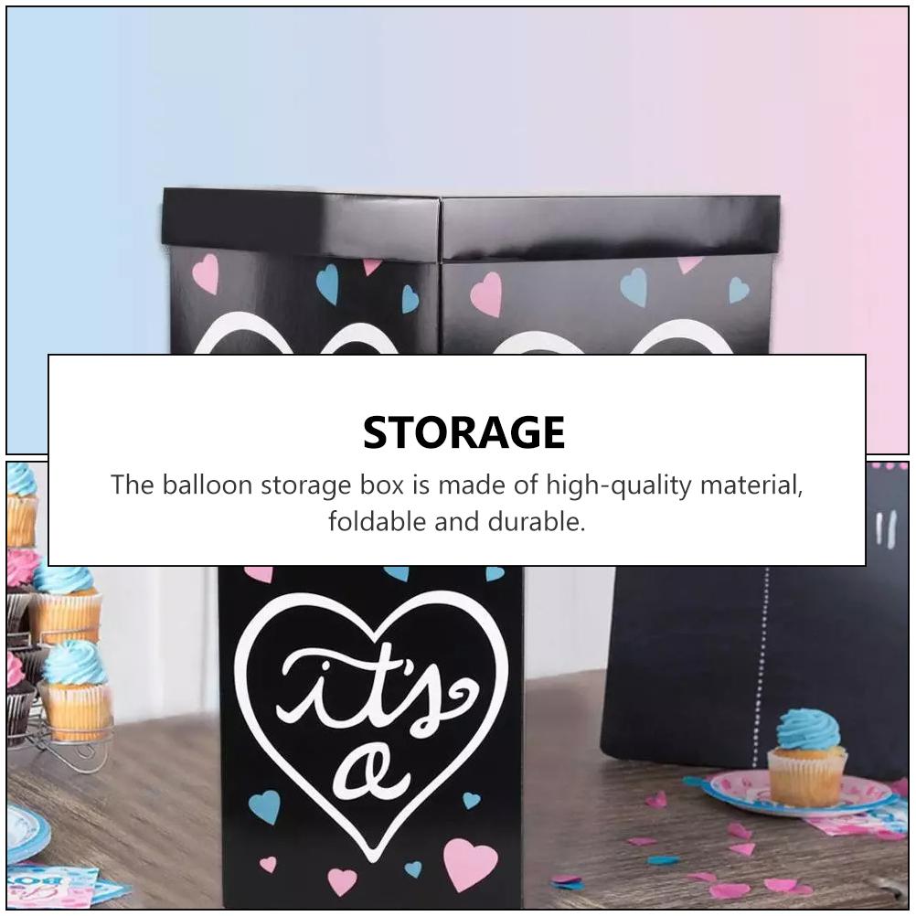 Reveal Balloon Box Clear Balloons Baby Birthday Party Favors Decorative Paper Girl