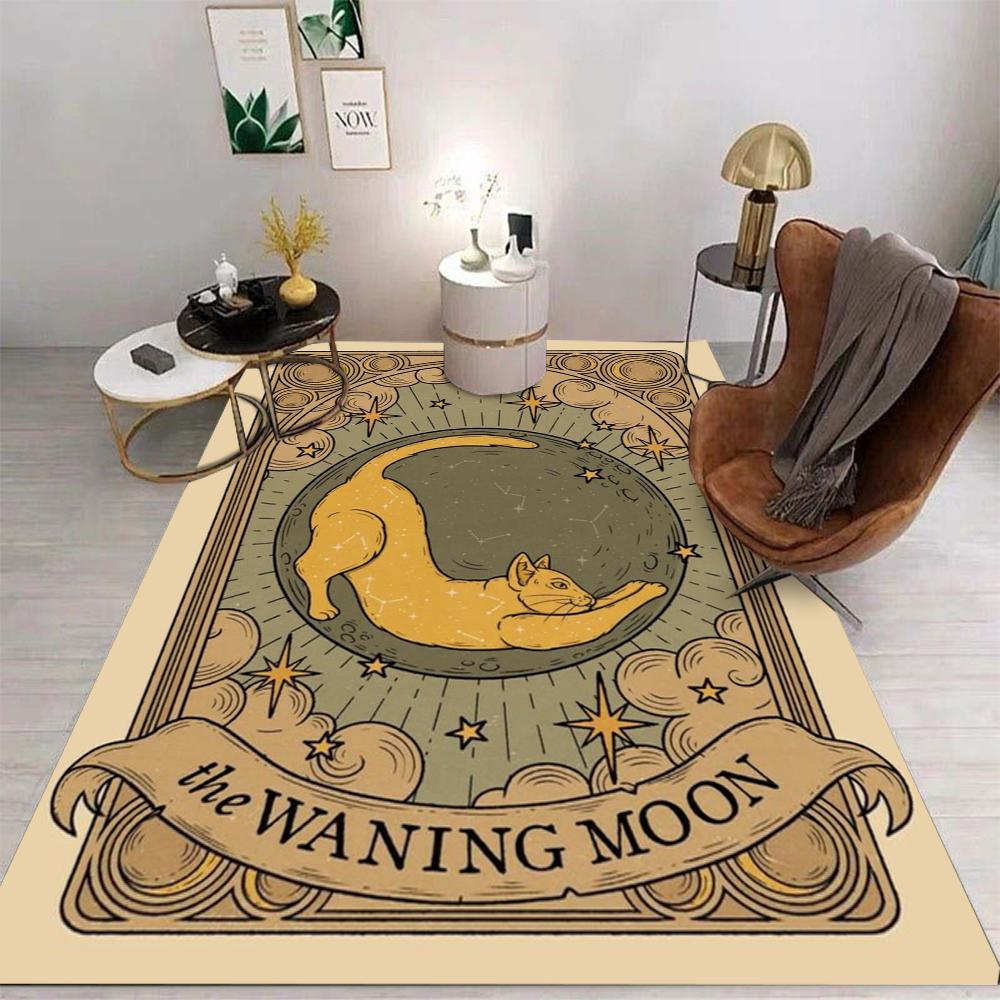 

1pc Black and White Cat Tarot Card Carpet Art Design Tarot Mat Divination Witchcraft Non Slip Mat 40x60cm