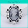 Elegant Alloy Floral Pin With Rhinestones For Office And Casual Wear