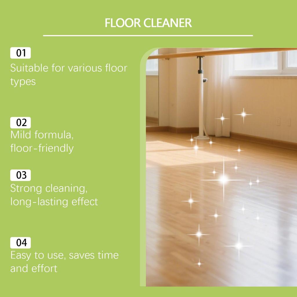 Jakehoe Powerful Decontamination Floor Cleaner 237ml Citrus Scent Wood Floor Stain Remover Cleaning Descaling Polishing Brightening