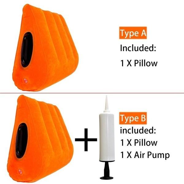 

14.2x6.3x17.7\ Водонепроницаемая Мягкая Надувная Треугольная Подушка Оранжевая Эластичная Замшевая Подушка Подушка Мебель Type A