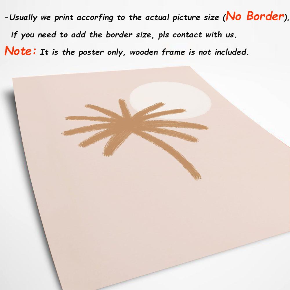 Modern Landskapsposter Surf Rida Vågor Rosa Snäcka Canvasmålning Palmträd Väggkonst Bilder Minimalistisk Boho för Heminredning