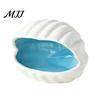 Dressing Table Organizer Ocean Theme Ceramic Jewelry Tray for Vanity Rings Earrings Necklaces, Decorative Aquarium Landscape Decor Shell/Conch Trinket