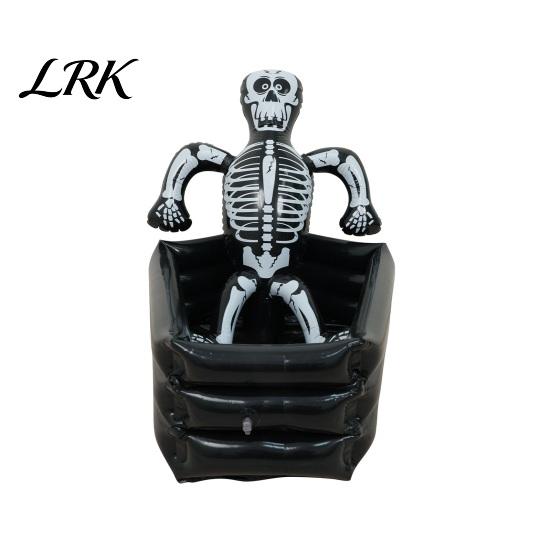 Snack And Candy Storage Bucket Inflatable Skull Ice Bucket, Halloween Party Drink Tub, Skeleton Waterproof Beer Cooler for Decor, Beverage Outdoor