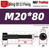 M18-20 High-Strength Black Hex Socket Head Cap Screws with Knurled Cylindrical Bolts