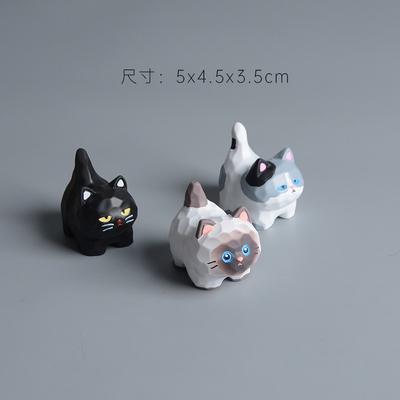 Mini Niedliche Cartoon Schwarze Katze Statuen Harz Tierhandwerk Büro Schreibtischzubehör Für Heimdekoration Zimmer Bücherregal Dekor Geschenke
