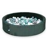Dry Pool 130x30 Corduroy Green 600 Balls: White, Silver, Metallic Turquoise