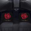 Red Rose Print Stylish Floor Mat for Car Rubber Anti-Slip Carpets Cushion All Weather Heavy Dust Car Floor Mats 4 Piece Set