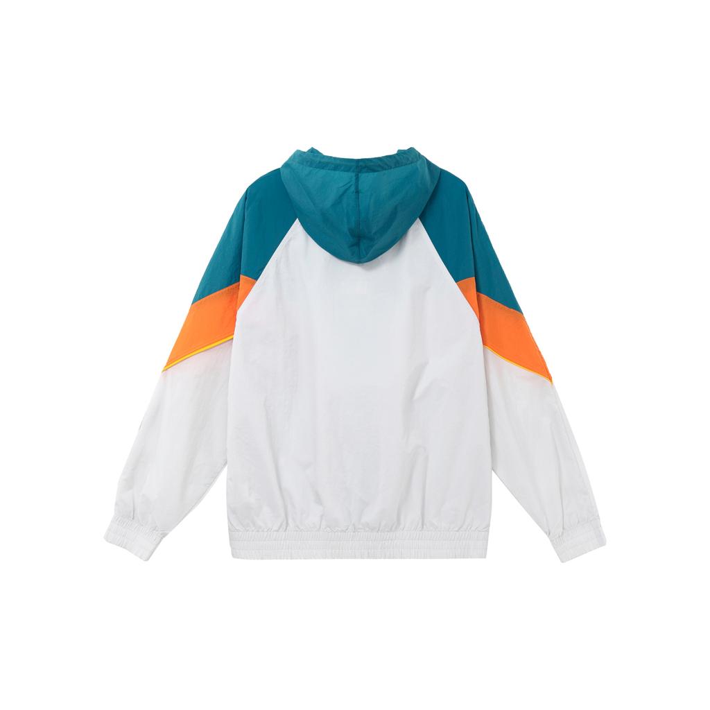 Nike Giacca Sportiva Casual Tessuta Colorblock con Cappuccio Uomo Giacche Blu Bianco Arancione DC0502-301