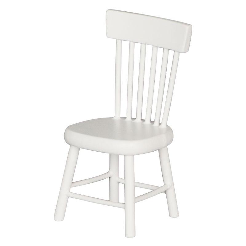 1:12 Set Miniatură Restaurant Casă de Păpuși - Masă și Scaune Albe (5 bucăți)