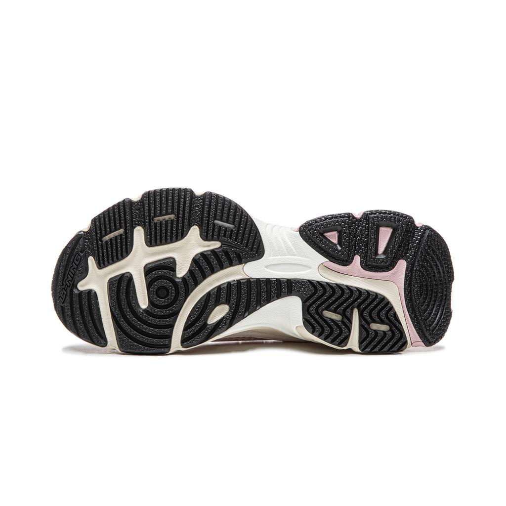 Li Ning Xingji Cushioning Abrasion Resistant Breathable Low top Chunky Sneakers Women's White Pink AGCW088-1