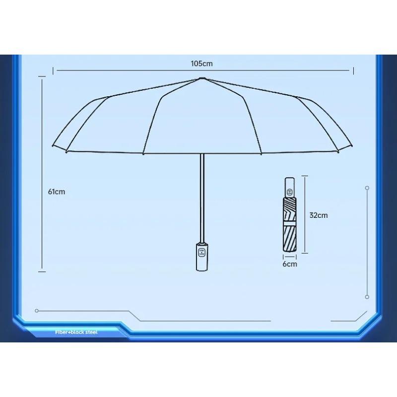 24 Bone Safety Anti Rebound Automatic Umbrella with Enlarged and Thickened Sun Protection and Wind Resistance Sun Umbrella