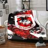 1pc St. George Illawarra Dragons Throw Blanket Soft Flannel, Cozy All Season Polyester Perfect for Home, Office