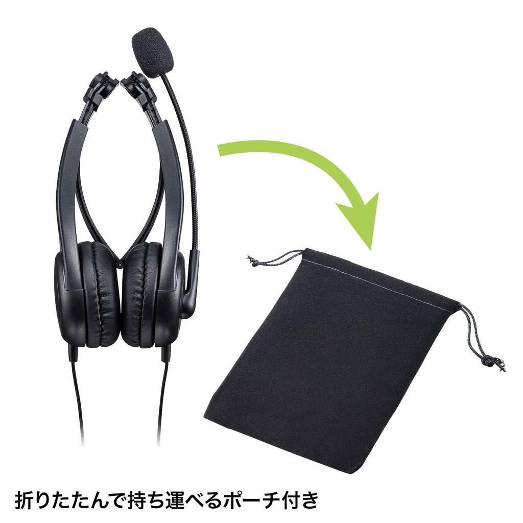 Sanwa Supply USB Headset MM-HSU18BK