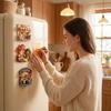 Resin 3D Embossed Refrigerator Sticker Cat Themed Home Decoration Magnets  Refrigerator