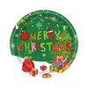 Disposable Christmas Themed Party Tableware Decoration,Birthday Theme Party Decoration Banner Pull Flag Cake Flag Balloon- Set
