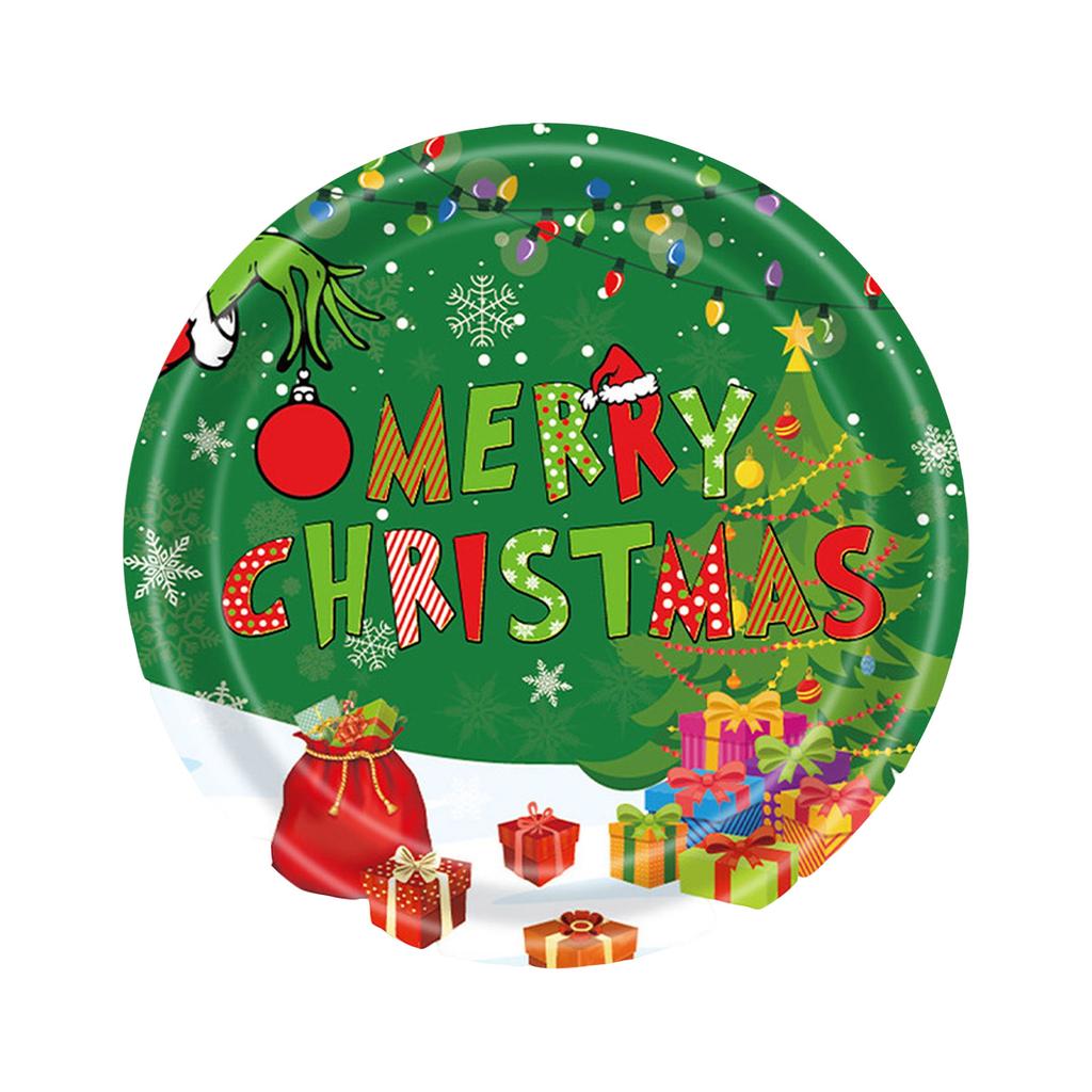Disposable Christmas Themed Party Tableware Decoration,Birthday Theme Party Decoration Banner Pull Flag Cake Flag Balloon- Set
