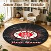 Round Rug Custom NameFC St. Pauli Pattern Non Slip Carpet Home Floor Decor