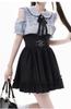 XHSUKADO Black Mini Skirt with Heart Back and and This Skirt Is Perfect for Students and Provides a Stylish French Girly Available In Size for and