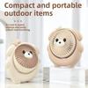 Cartoon Bear Handheld Fan USB Charging Student Desktop Fan Cute Small Fan