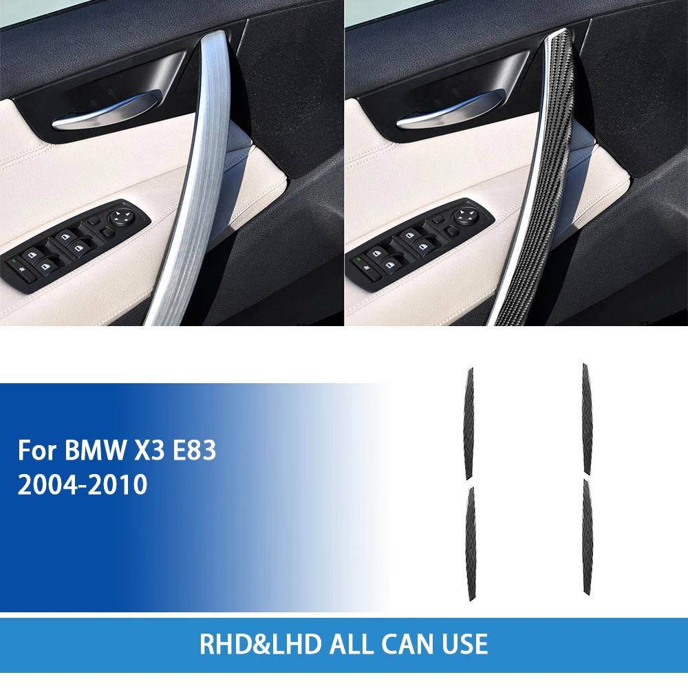 Carbon Fiber For BMW X3 E83 2004 2005 2006 2007 2008 2009 2010 Accessories Interior Door Armrest Panel Cover Trim Sticker