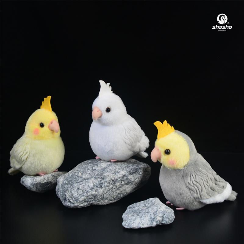 H125Mm Cute Parrot Toy White-Headed Parrot Plush Toy Kids Girl Birthday Gift