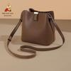 MEXICAN Women's Crossbody Bag, Handbag, Cowhide Shoulder Bag, Bucket Bag, Brown