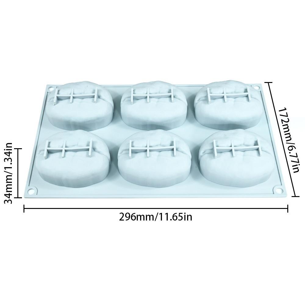 6 Cavity Nuts Silicone Mold Food Grade Silicone Heat Resistant Pistachio Baking Mold Flexible BPA Free French Pastry Mold