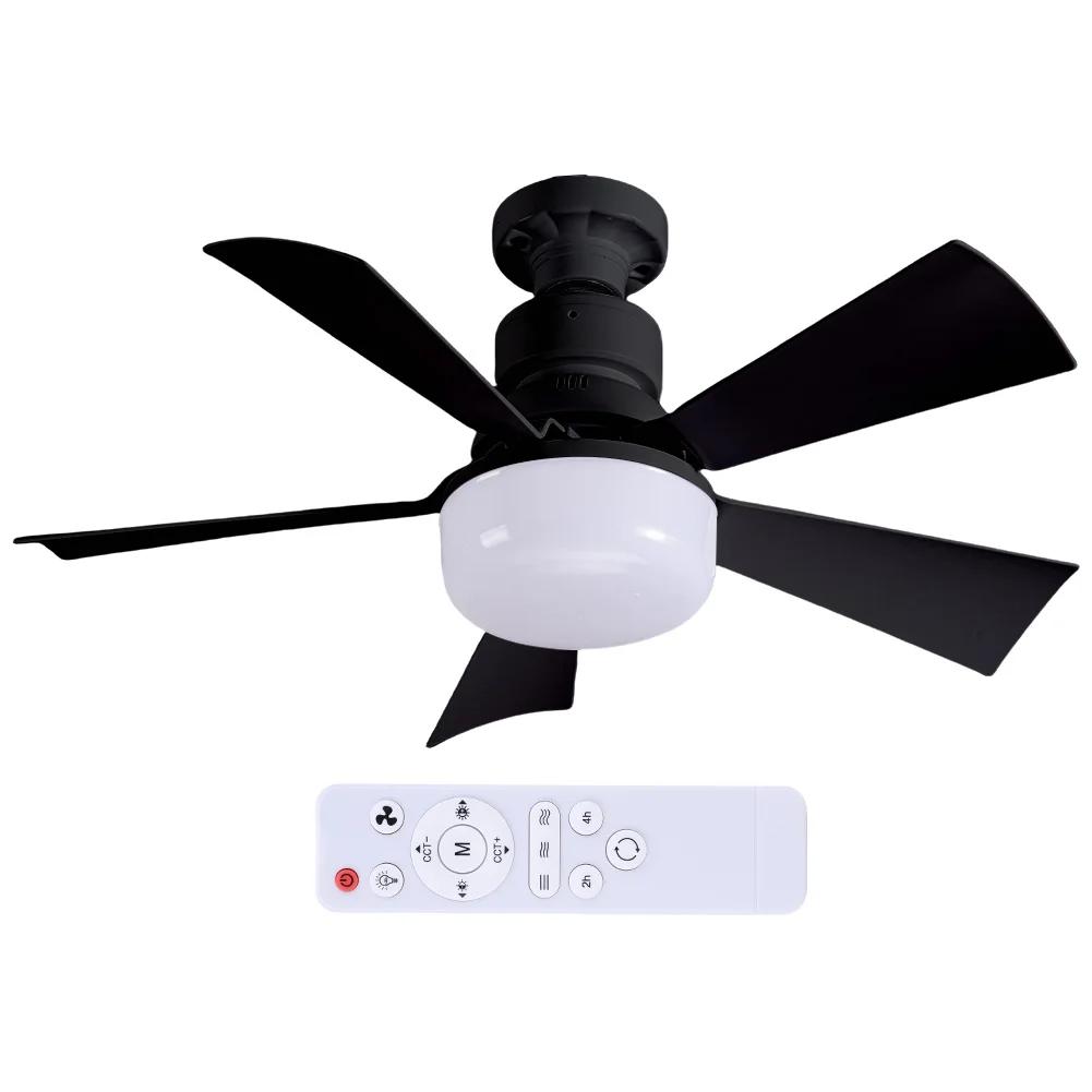 52CM/42CM Modern Ceiling Fan with LED Light Remote Control Silent Ceiling Fan for Kitchen Bedroom Basement Dining Living Room