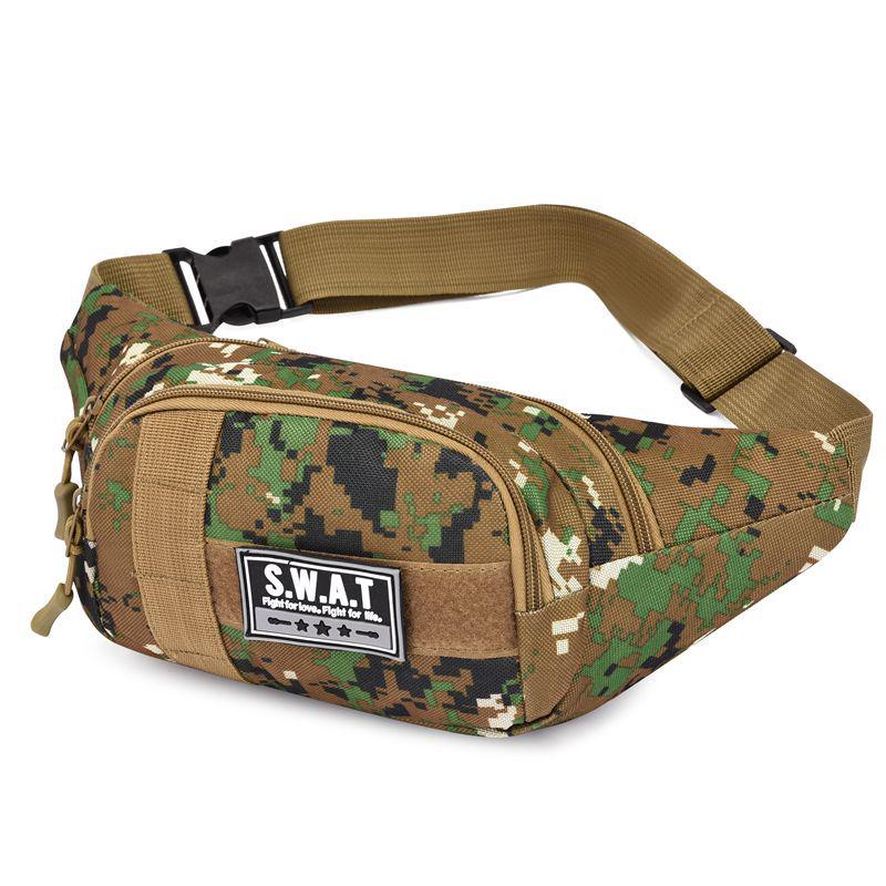 Большая водонепроницаемая камуфляжная поясная сумка для использования на открытом воздухе - Прочная, многофункциональная, унисекс