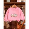 Kids Sweatshirt Cute Printed Pattern Simple Spring Thin Round Neck Hoodie