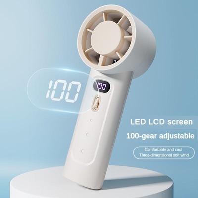 6W USB Charging Portable Fan 100 Speed Infinitely Variable Speed Fan Handheld High-speed Fan