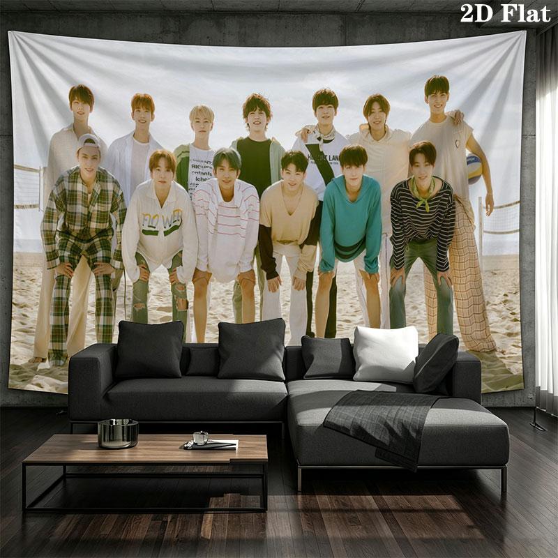 SVT Wall tapestry, aesthetic printed fabric blanket, suitable for bedroom, living room, and home decor.