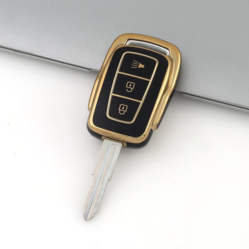 Highlighted Item: Proton Key Case - Gold Trim & TPU Soft Rubber Protection (Malaysia). PE Bag