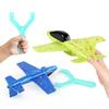 Children Ejecting Foam Aircraft Toys Slings Ejection Flight With Night Light Hand-throw Outdoor Sports Toy Ejection Airplane