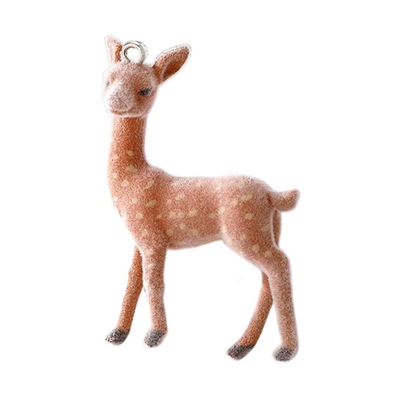 Элегантная подвеска в виде оленя в виде 3D, серьги, подвеска в виде рождественского оленя, брелок для ключей для любителей природы и моды