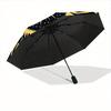 1pc Celestial Sun Design Automatic Umbrella - 8-Rib Foldable Design, Outdoor Adventures, and Family Celebrations Yy250829060