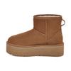 UGG CLASSIC MINI Fleece Lined, Comfortable Mini Platform 5.08cm Short Snow Boots Women's Chestnut 1134991-CHE