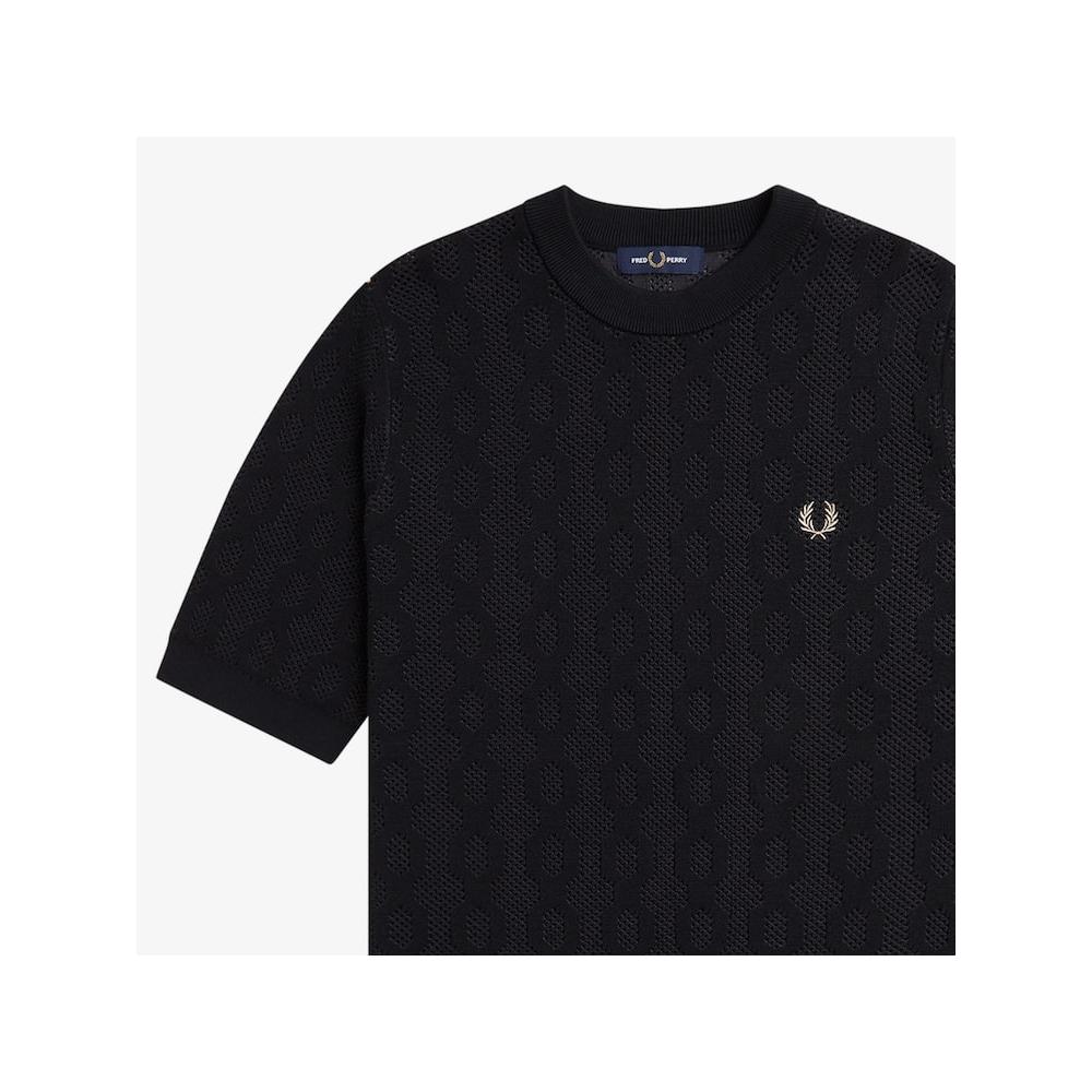 Fred Perry [headquarTers Genuine] Fred Perry [sharp] Open KniT T shirT  102  Afpm2417622 102 qzgAfpm2417622 102
