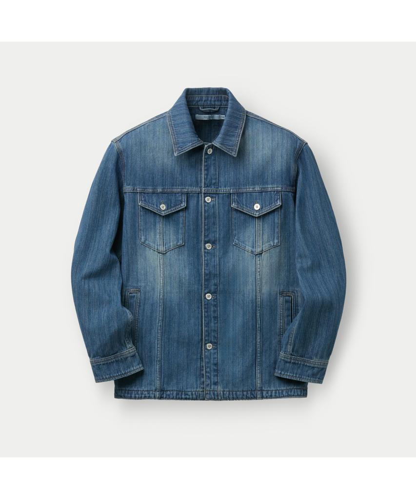 Silijeu Textured Denim Outer Shirt Sasfm26221Inx
