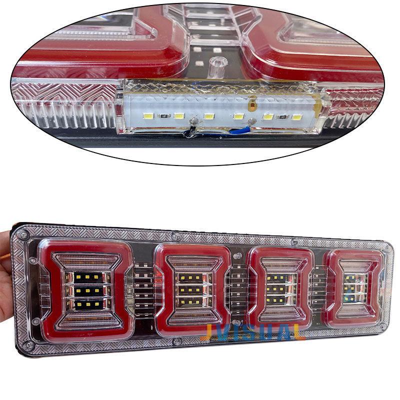 2x 46cm Waterproof LED Truck Trailer Lorry Caravan Taillight Warning Light Rear Taillight Stop Lorry Bus Brake Reverse Turn Lamp