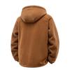 Autumn and Winter Fashion Solid Color Thick Warm Lamb Woolen Jacket For Men's Casual Loose Sports Windproof Plus Size Jacket