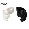 Plastic Pen Stand 3D Printed Cat Holder, Cute Sleeping Kitty Stationery Organizer, 2-in-1 Modern Desk Storage for Makeup Brushes Desktop Organizer