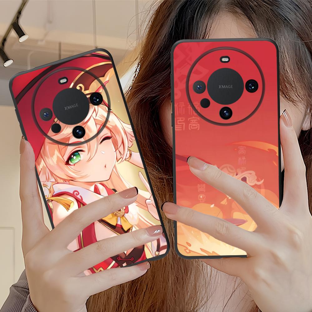Game GI Yanfei Matte TPU Mobile Phone Case for Huawei Mate 60 50 40 30 20 10 Pro Plus Lite E 5G Colorful Printing Cover